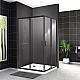 Заказать Душевой уголок BelBagno Uno 120х100 UNO-195-AH-2-120/100-C-NERO профиль Черный матовый стекло прозрачное в магазине сантехники Santeh-Crystal.ru