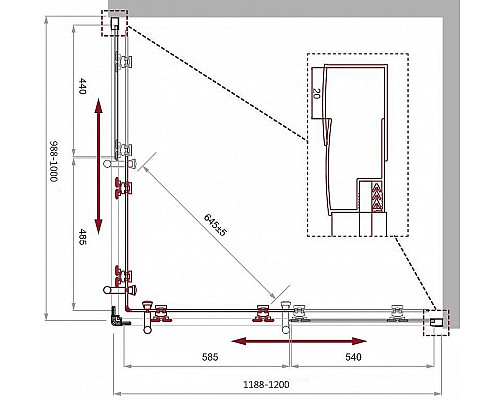 Santeh-Crystal.ru: Душевой уголок BelBagno Uno 120х100 UNO-195-AH-2-120/100-C-NERO профиль Черный матовый стекло прозрачное Заказать Душевой уголок BelBagno Uno 120х100 UNO-195-AH-2-120/100-C-NERO профиль Черный матовый стекло прозрачное в магазине сантехники Santeh-Crystal.ru