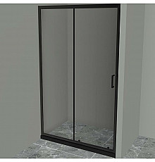 Душевая дверь BelBagno Uno 120 UNO-195-BF-1-120-C-NERO профиль Черный матовый стекло прозрачное