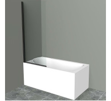 Шторка на ванну BelBagno Uno 90 UNO-V-1-90/150-C-NERO профиль Черный матовый стекло прозрачное
