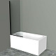 Купить Шторка на ванну BelBagno Uno 90 UNO-V-1-90/150-C-NERO профиль Черный матовый стекло прозрачное в магазине сантехники Santeh-Crystal.ru