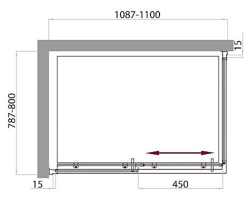 Заказать Душевой уголок BelBagno Uno 110x80 UNO-AH-1-110/80-C-Cr профиль Хром стекло прозрачное в магазине сантехники Santeh-Crystal.ru