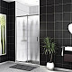 Купить Душевая дверь BelBagno Uno 120 UNO-195-BF-1-120-CH-CR профиль Хром стекло шиншилла в магазине сантехники Santeh-Crystal.ru