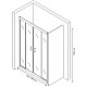 Купить Душевая дверь Berges Porta 160-180 063103 профиль Хром сильвер стекло прозрачное в магазине сантехники Santeh-Crystal.ru