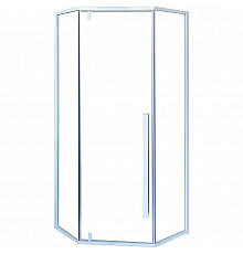 Душевой уголок Cerutti SPA 90x90 C3AW профиль Белый стекло прозрачное