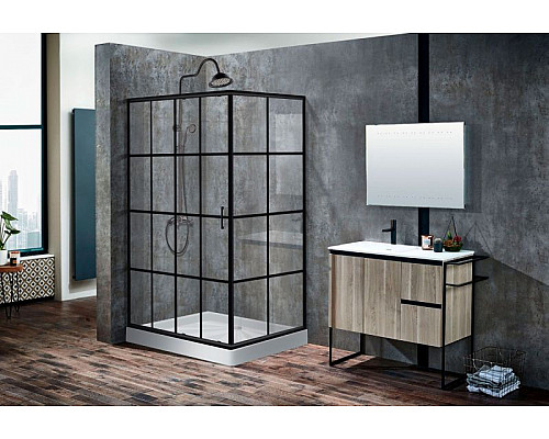 Santeh-Crystal.ru: Душевой уголок Cerutti SPA Muza 120x80 профиль Черный стекло прозрачное с рисунком Приобрести Душевой уголок Cerutti SPA Muza 120x80 профиль Черный стекло прозрачное с рисунком в магазине сантехники Santeh-Crystal.ru