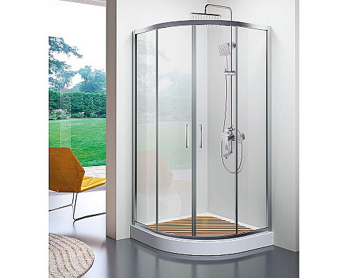 Приобрести Душевой уголок Cerutti SPA Viva 100х100 7706 профиль Хром стекло прозрачное в магазине сантехники Santeh-Crystal.ru