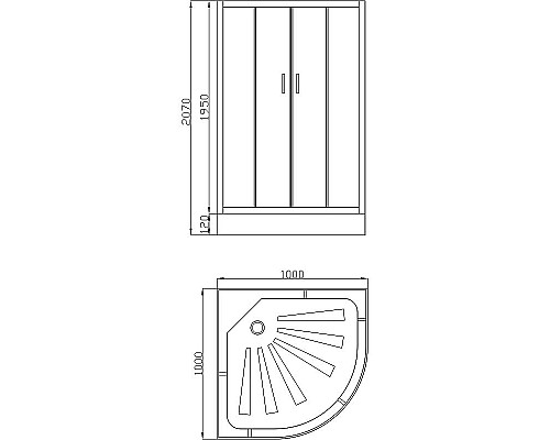Приобрести Душевой уголок Cerutti SPA Viva 100х100 7706 профиль Хром стекло прозрачное в магазине сантехники Santeh-Crystal.ru