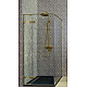 Заказать Душевой уголок Cezares Bellagio 140x80 BELLAGIO-AH-1-140/80-C-BORO профиль Золото брашированное стекло прозрачное в магазине сантехники Santeh-Crystal.ru