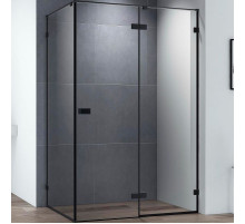 Душевой уголок Cezares Bellagio 120x80 BELLAGIO-AH-1-120/80-C-NERO профиль Черный матовый стекло прозрачное