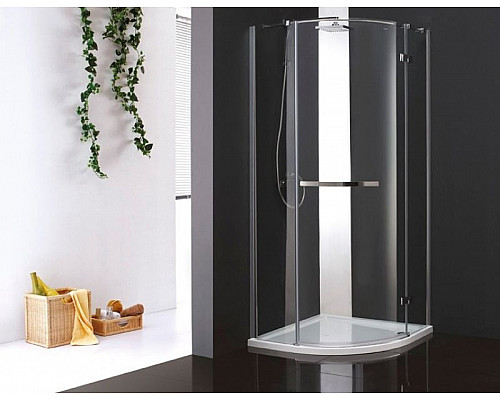 Купить Душевой уголок Cezares BERGAMO-W-RH-1-120/100-ARCO-C-Cr-R-IV IV профиль Хром стекло прозрачное в магазине сантехники Santeh-Crystal.ru