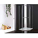 Купить Душевой уголок Cezares BERGAMO-W-RH-1-120/100-ARCO-C-Cr-R-IV IV профиль Хром стекло прозрачное в магазине сантехники Santeh-Crystal.ru