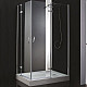 Приобрести Душевой уголок Cezares BERGAMO-W-AH-2-100/90-C-Cr-L профиль Хром стекло прозрачное в магазине сантехники Santeh-Crystal.ru