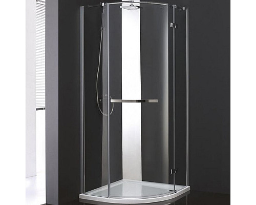 Приобрести Душевой уголок Cezares Bergamo R-1 Arco 90x90 BERGAMO-W-R-1-90-ARCO-C-Cr-R-IV IV профиль Хром стекло прозрачное в магазине сантехники Santeh-Crystal.ru