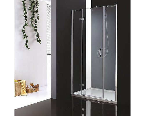Приобрести Душевая дверь Cezares Bergamo 205 L BERGAMO-W-B-13-90+60/60-C-Cr-L профиль Хром стекло прозрачное в магазине сантехники Santeh-Crystal.ru
