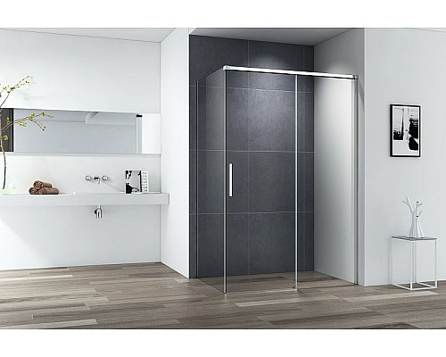 Купить Душевой уголок Cezares Duet Soft-М 150x100 DUET SOFT-M-AH-1-150/100-C-Cr профиль Хром стекло прозрачное в магазине сантехники Santeh-Crystal.ru