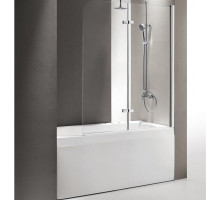 Шторка на ванну Cezares ECO-O-V-21-120/140-P-Cr-R профиль Хром стекло рифленое