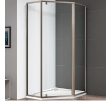 Душевой уголок Cezares Eco 90х90 ECO-O-P-1-90-C-Br профиль Бронза стекло прозрачное