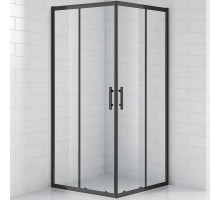 Душевой уголок Cezares Eco 100x100 ECO-O-A-2-100-C-NERO профиль Черный матовый стекло прозрачное