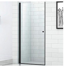 Душевая дверь Cezares Eco 80 ECO-O-B-1-80-C-NERO профиль Черный матовый стекло прозрачное