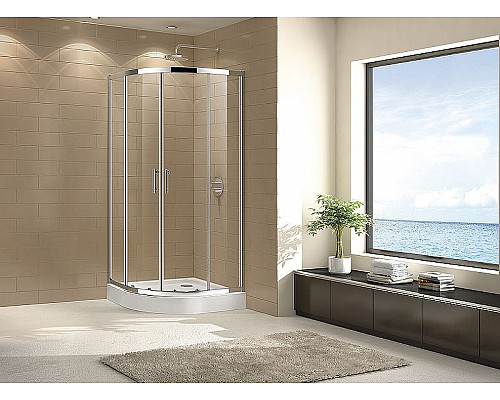 Santeh-Crystal.ru: Душевой уголок Cezares Eco 90x90 ECO-O-R-2-90-C-Cr профиль Хром стекло прозрачное Заказать Душевой уголок Cezares Eco 90x90 ECO-O-R-2-90-C-Cr профиль Хром стекло прозрачное в магазине сантехники Santeh-Crystal.ru