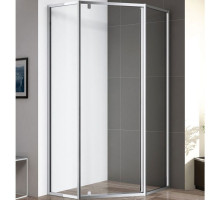 Душевой уголок Cezares Eco P-1 100х100 профиль Хром стекло прозрачное