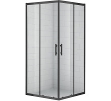 Душевой уголок Cezares Eco 90x90 ECO-O-A-2 профиль Черный стекло прозрачное
