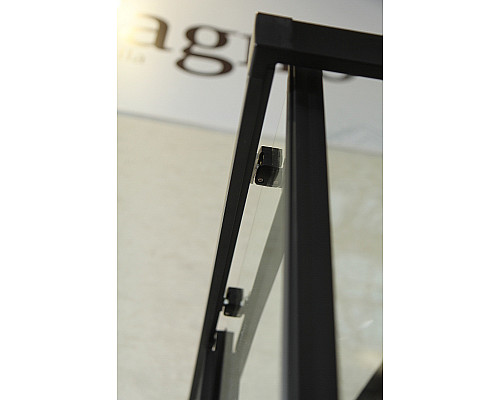 Душевой уголок Cezares Eco 90x90 ECO-O-A-2 профиль Черный стекло прозрачное