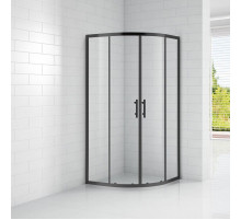 Душевой уголок Cezares Eco 90x90 ECO-O-R-2 профиль Черный стекло прозрачное