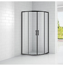 Душевой уголок Cezares Eco 90x90 ECO-O-R-2 профиль Черный стекло прозрачное