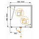Купить Душевой уголок Cezares Elena 100x100 R ELENA-W-A-12-100-P-Cr-R профиль Хром стекло рифленое в магазине сантехники Santeh-Crystal.ru