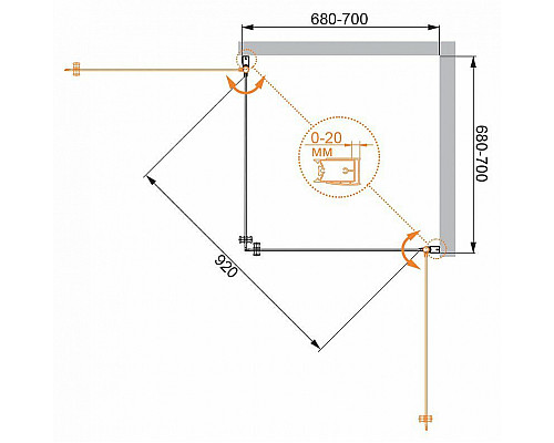 Santeh-Crystal.ru: Душевой уголок Cezares Elena 70x70 ELENA-W-A-2-70-P-Cr профиль Хром стекло рифленое Приобрести Душевой уголок Cezares Elena 70x70 ELENA-W-A-2-70-P-Cr профиль Хром стекло рифленое в магазине сантехники Santeh-Crystal.ru