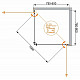 Купить Душевой уголок Cezares Elena 80x80 ELENA-W-A-2-80-P-Cr профиль Хром стекло рифленое в магазине сантехники Santeh-Crystal.ru