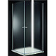Купить Душевой уголок Cezares Elena 80x80 ELENA-W-A-2-80-P-Cr профиль Хром стекло рифленое в магазине сантехники Santeh-Crystal.ru