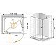 Приобрести Душевой уголок Cezares Elena 120x100 L ELENA-W-AH-1-120/100-P-Cr-L профиль Хром стекло рифленое в магазине сантехники Santeh-Crystal.ru