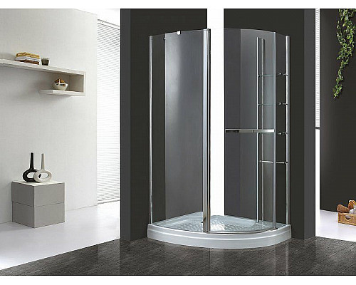 Купить Душевой уголок Cezares Elena 120x90 R ELENA-W-RH-1-120/90-C-Cr-R профиль Хром стекло прозрачное в магазине сантехники Santeh-Crystal.ru