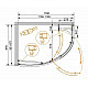 Купить Душевой уголок Cezares Elena 120x90 R ELENA-W-RH-1-120/90-C-Cr-R профиль Хром стекло прозрачное в магазине сантехники Santeh-Crystal.ru