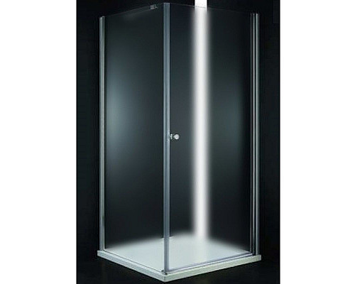 Купить Душевой уголок Cezares Elena 80x80 R ELENA-W-A-1-80-P-Cr-R профиль Хром стекло рифленое в магазине сантехники Santeh-Crystal.ru