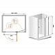 Купить Душевая дверь Cezares Elena 100 R ELENA-W-B-12-100-P-Cr-R профиль Хром стекло рифленое в магазине сантехники Santeh-Crystal.ru