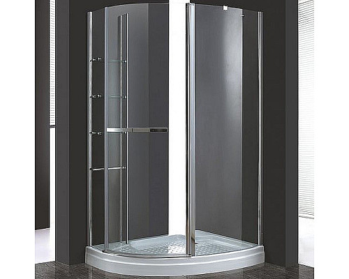 Купить Душевой уголок Cezares Elena 120x90 L ELENA-W-RH-1-120/90-C-Cr-L профиль Хром стекло прозрачное в магазине сантехники Santeh-Crystal.ru