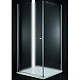 Купить Душевой уголок Cezares Elena 80x80 L ELENA-W-A-1-80-P-Cr-L профиль Хром стекло рифленое в магазине сантехники Santeh-Crystal.ru