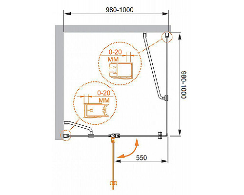 Santeh-Crystal.ru: Душевой уголок Cezares Elena 100x100 L ELENA-W-A-12-100-P-Cr-L профиль Хром стекло рифленое Приобрести Душевой уголок Cezares Elena 100x100 L ELENA-W-A-12-100-P-Cr-L профиль Хром стекло рифленое в магазине сантехники Santeh-Crystal.ru