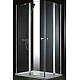 Купить Душевой уголок Cezares ELENA-W-AH-2-100/90-P-Cr-L профиль Хром стекло рифленое в магазине сантехники Santeh-Crystal.ru