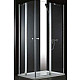 Купить Душевой уголок Cezares Elena 120x100 ELENA-W-AH-2-120/100-P-Cr-R профиль Хром стекло рифленое в магазине сантехники Santeh-Crystal.ru