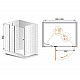 Купить Душевая дверь Cezares Elena 100 L ELENA-W-B-12-100-P-Cr-L профиль Хром стекло рифленое в магазине сантехники Santeh-Crystal.ru