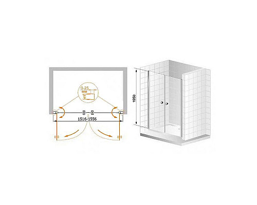 Santeh-Crystal.ru: Душевая дверь Cezares Elena 160 ELENA-W-B-2-160-C-Cr профиль Хром стекло прозрачное Приобрести Душевая дверь Cezares Elena 160 ELENA-W-B-2-160-C-Cr профиль Хром стекло прозрачное в магазине сантехники Santeh-Crystal.ru