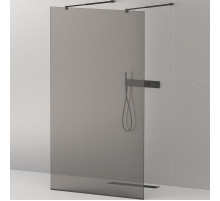 Душевая перегородка Cezares Liberta 100 LIBERTA-L-2-100-GR-NERO профиль Черный матовый стекло серое