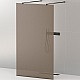 Купить Душевая перегородка Cezares Liberta 120 LIBERTA-L-2-120-BR-NERO профиль Черный матовый стекло бронзовое в магазине сантехники Santeh-Crystal.ru