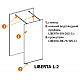 Купить Душевая перегородка Cezares Liberta 120 LIBERTA-L-2-120-BR-NERO профиль Черный матовый стекло бронзовое в магазине сантехники Santeh-Crystal.ru