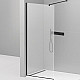 Купить Душевая перегородка Cezares Liberta 105 LIBERTA-L-1-105-120-C-NERO профиль Черный матовый стекло прозрачное в магазине сантехники Santeh-Crystal.ru
